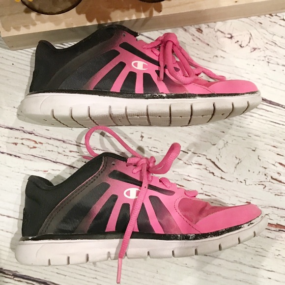 Girls pink/black Champion sneakers - Picture 5 of 8